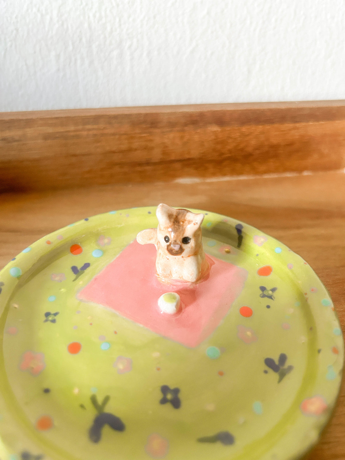 Dreamy Meadow Cat Trinket Dish